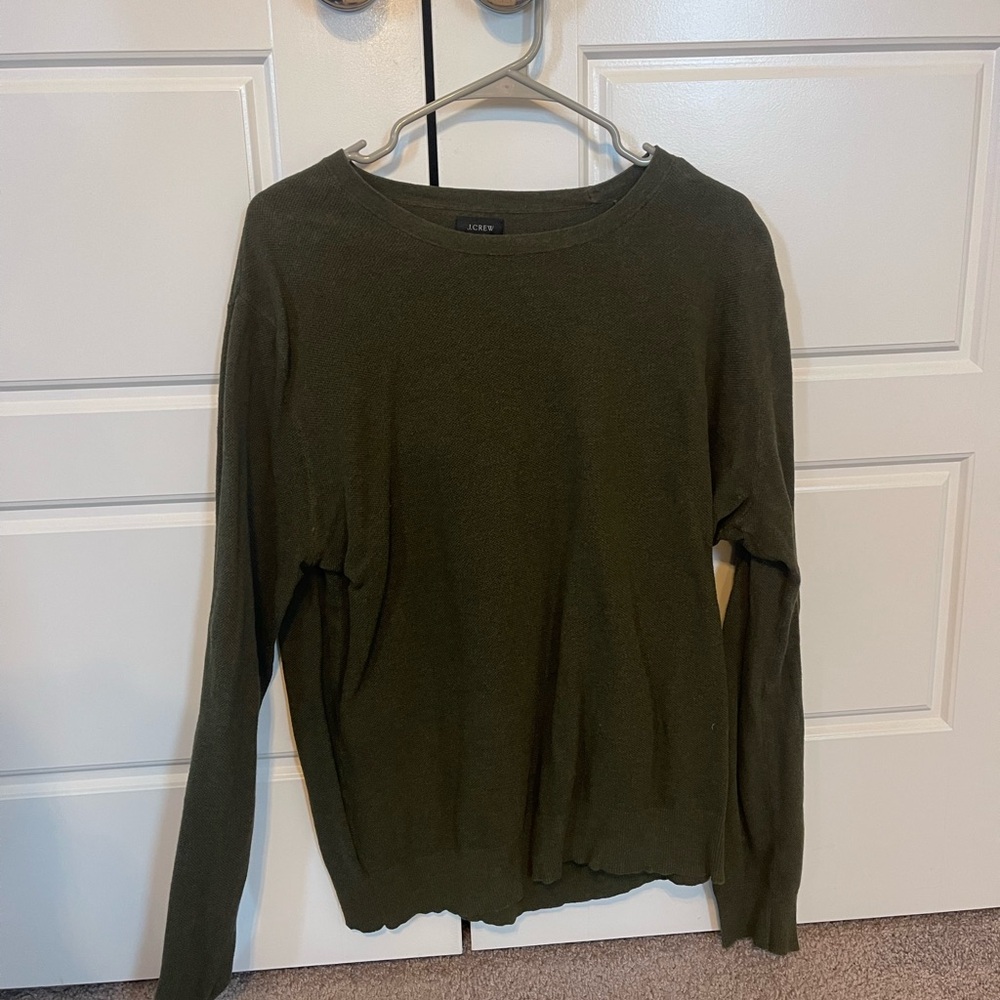 J. Crew Dark Green Long Sleeve Top